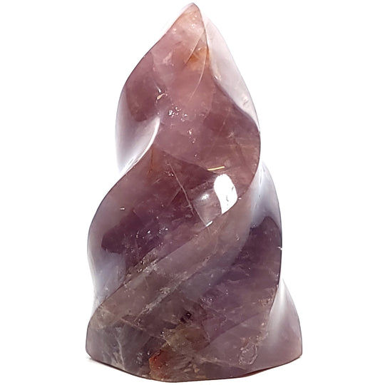 Rose Quartz Crystal Flame Large 4 Lbs Purple Blue Lavender Spiral Polished Gemstone