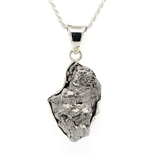 Campo Del Cielo Pendant! LARGE Meteorite Rock Necklace, Comet Iron Meteorite Stone Pendant!