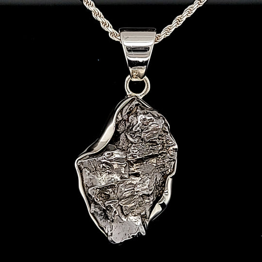 Campo Del Cielo Pendant! LARGE Meteorite Rock Necklace, Comet Iron Meteorite Stone Pendant!