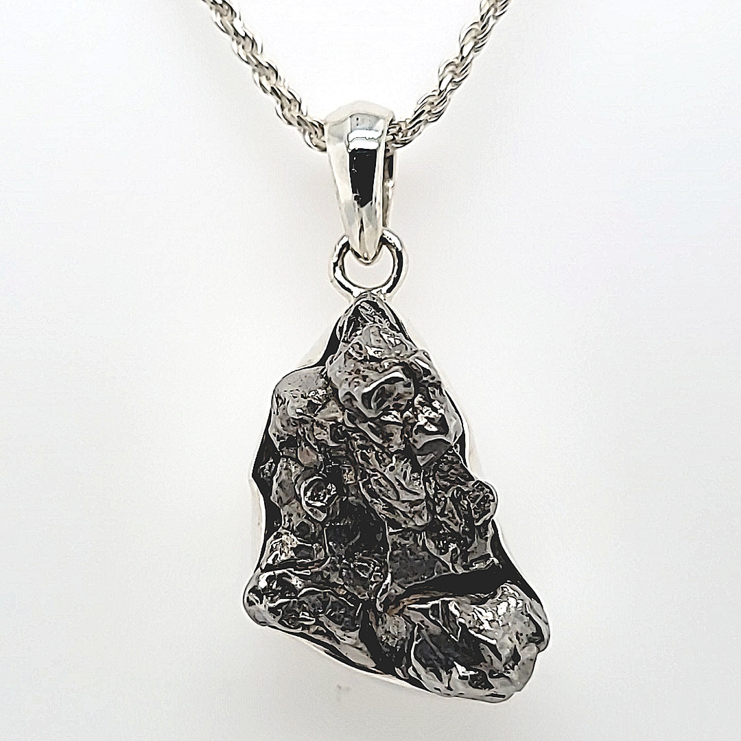 Campo Del Cielo Pendant LARGE 20 Grams Meteorite Rock Iron Comet Stone Necklace