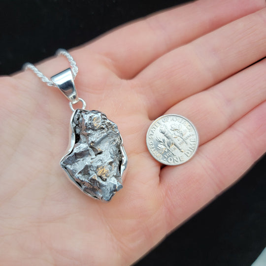 Campo Del Cielo Pendant! LARGE Meteorite Rock Necklace, Comet Iron Meteorite Stone Pendant!