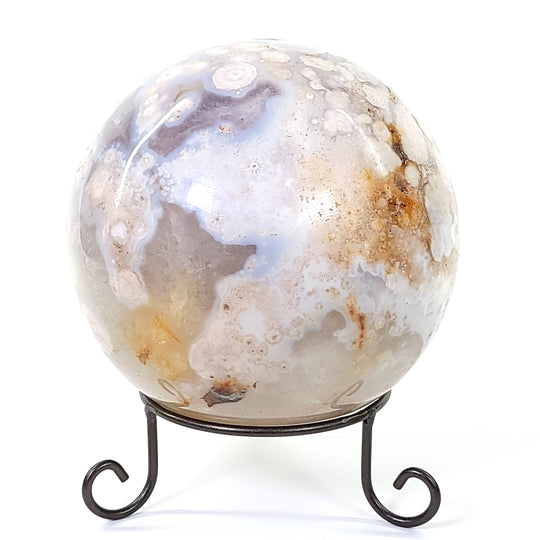 Earth Perfection, Flower Agate Sphere & Stand