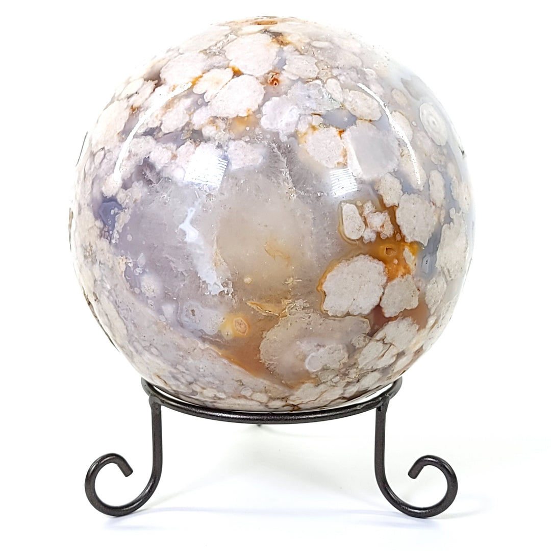 Earth Perfection, Flower Agate Mineral Sphere