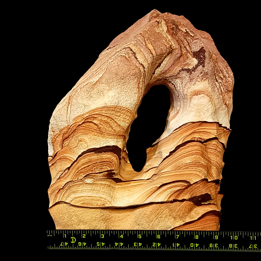 Sandstone Arch With Hematite! Rare Pink & Red Colors, Extra Large Navajo Sandstone Sculpture!