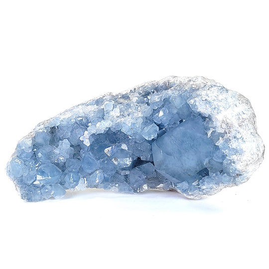 Celestite Crystal Cluster Geode! Large 7 lbs Heavenly Blue Celestine Stone Gem!
