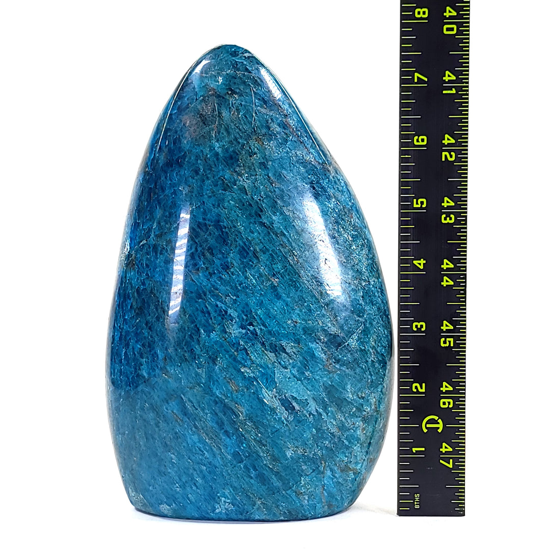 Blue Apatite Crystal Freeform Natural Large 5.7 Lbs, Polished Healing Crystal, Blue Apatite Stone