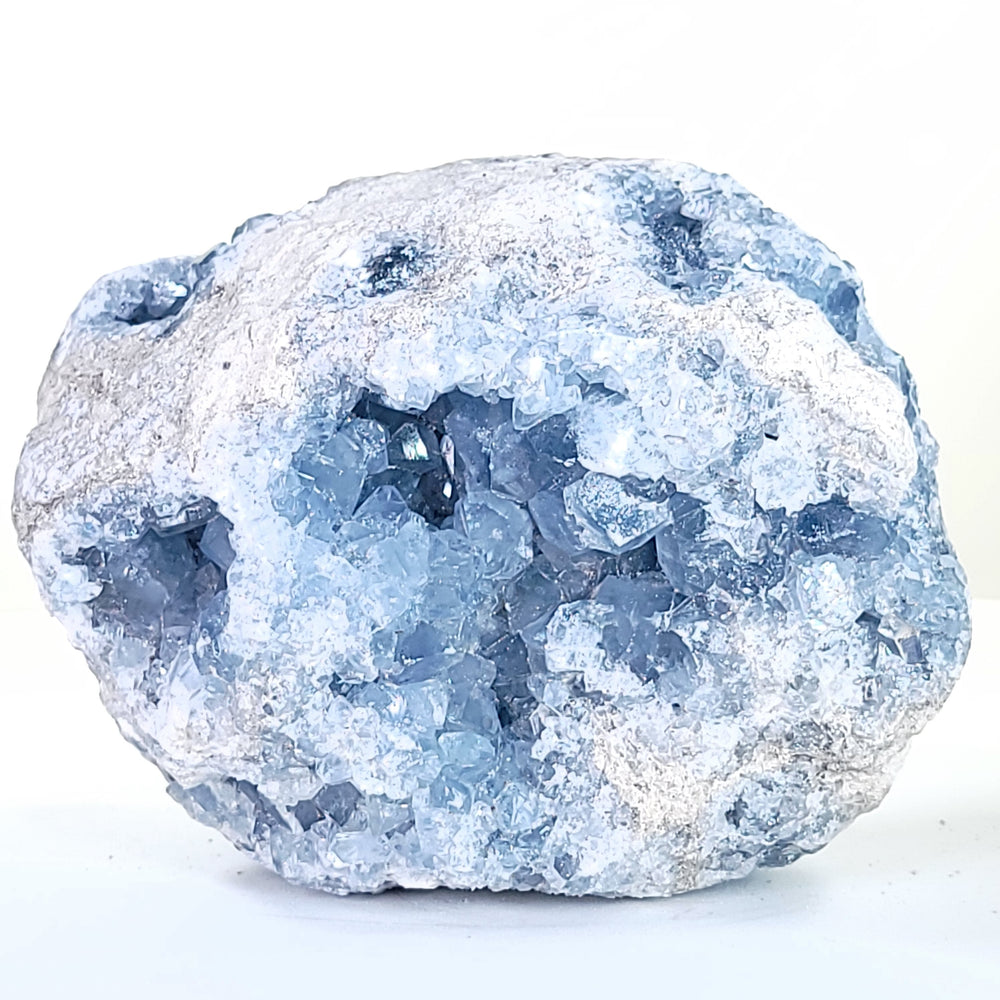 Celestine Geode Large 9 Lbs! Rare Stalactite Blue Celestite, Raw Crystal Cluster Gemstone!