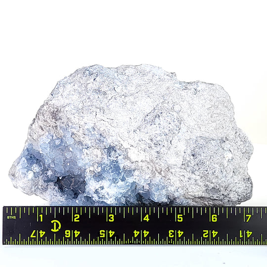 Celestine Geode Large 7 Lbs Blue Celestite Crystal Cluster Raw Stone