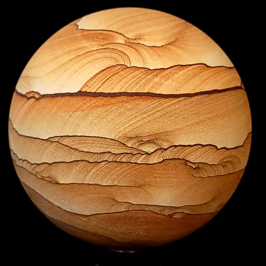 Sandstone Sphere Sculpture Large 7 Lbs Natural Hematite Mineral Gem