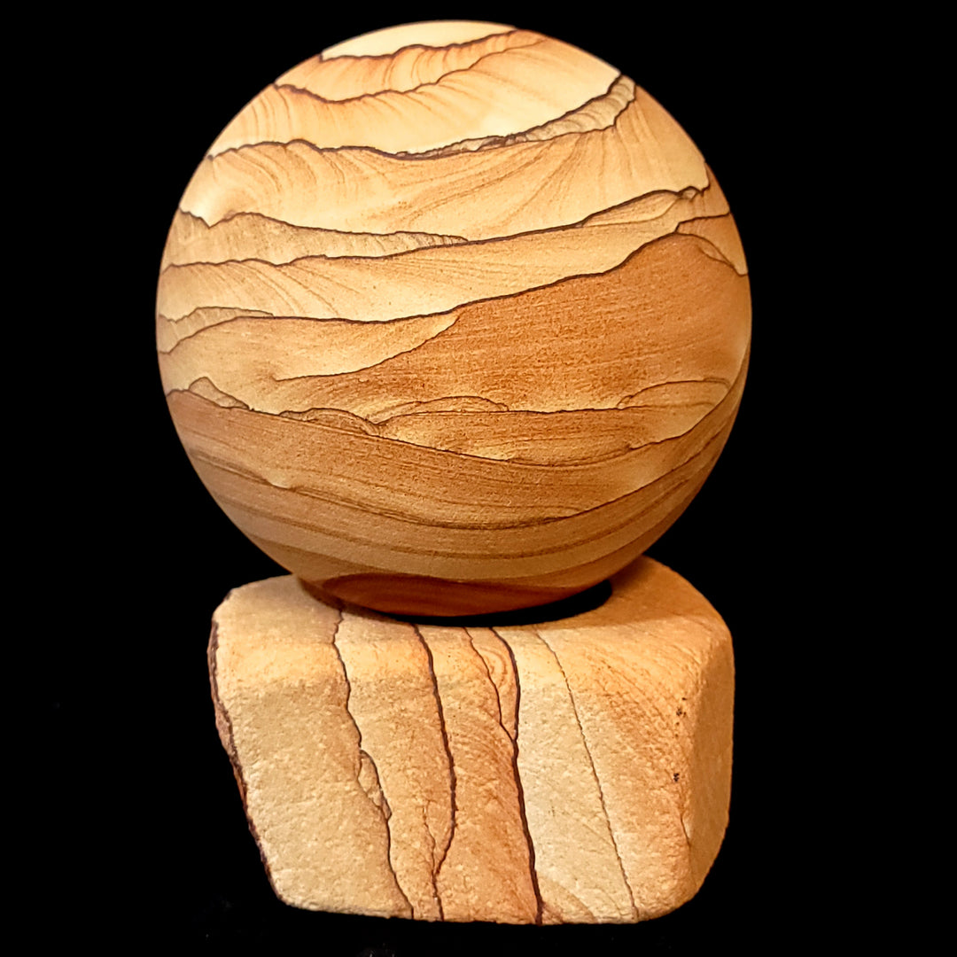 Sandstone Sphere Sculpture Large Natural Hematite Mineral Set Picture Sandstone Decor!