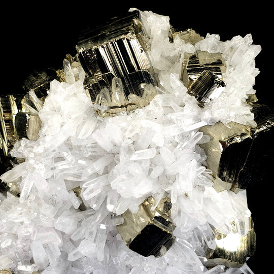 Pyrite Quartz Close Up