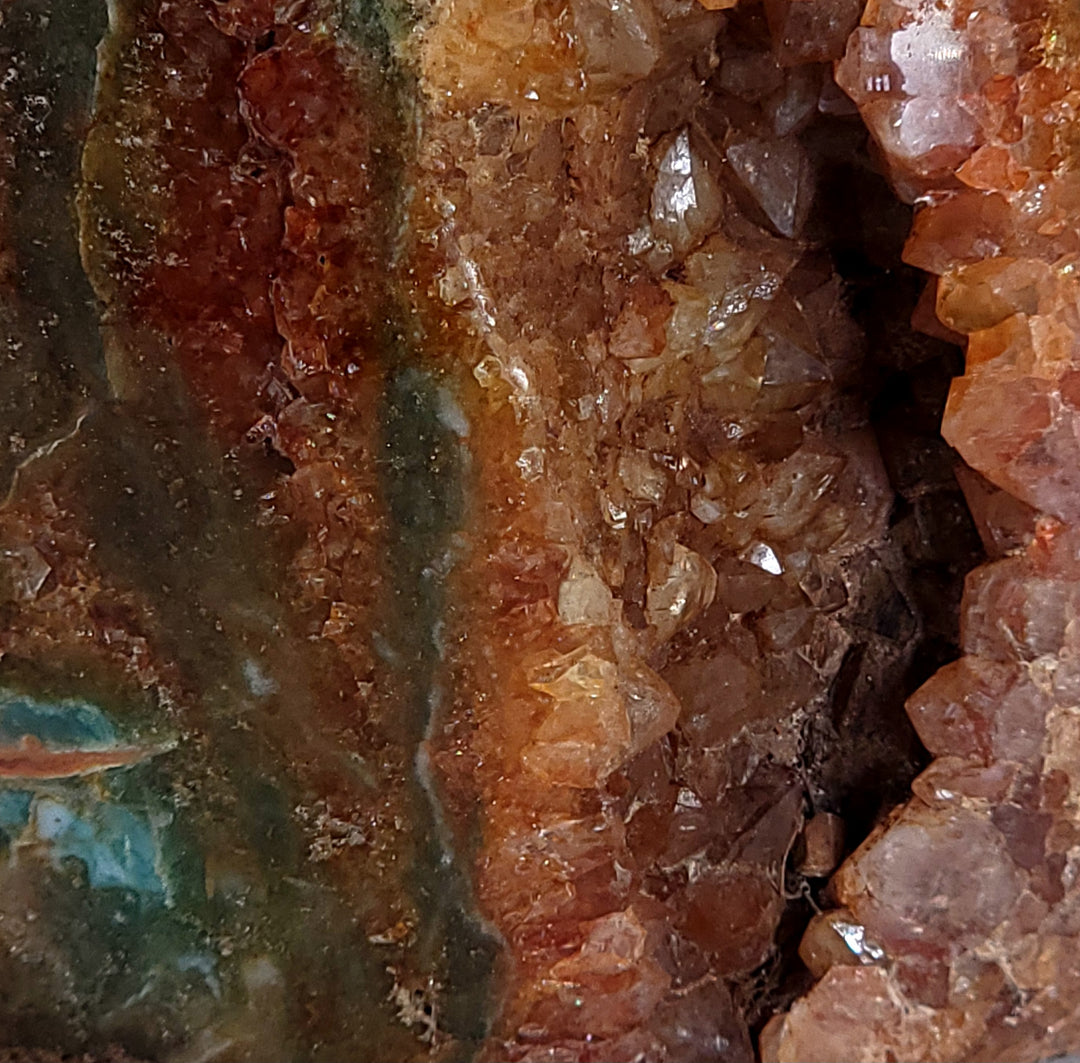 Druzy Citrine Geode in Ocean Jasper Crystal