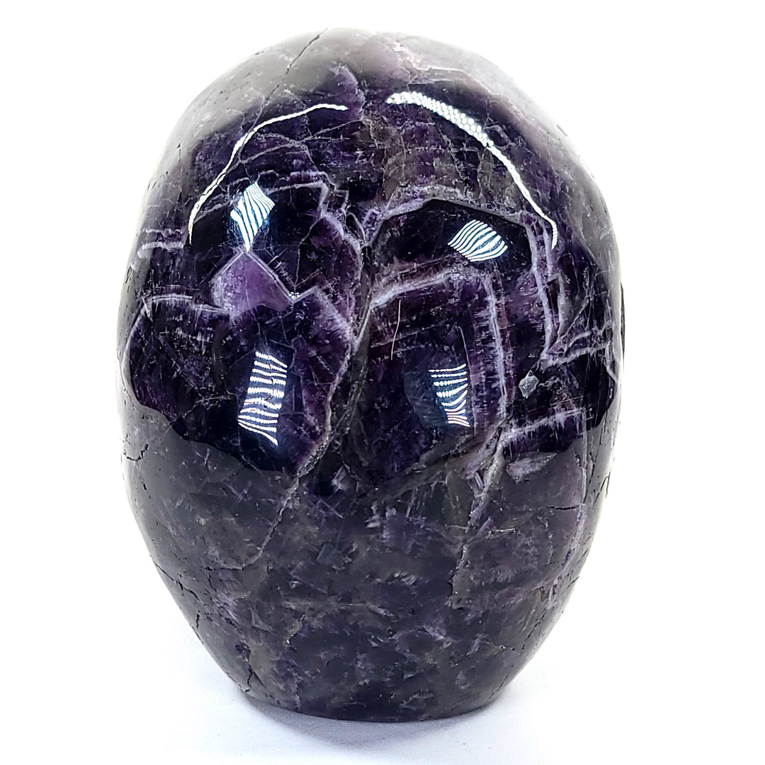 Amethyst Crystal Skull Large 8 Lbs! Dream Chevron Purple Amethyst, Big Realistic Skull Crystal!