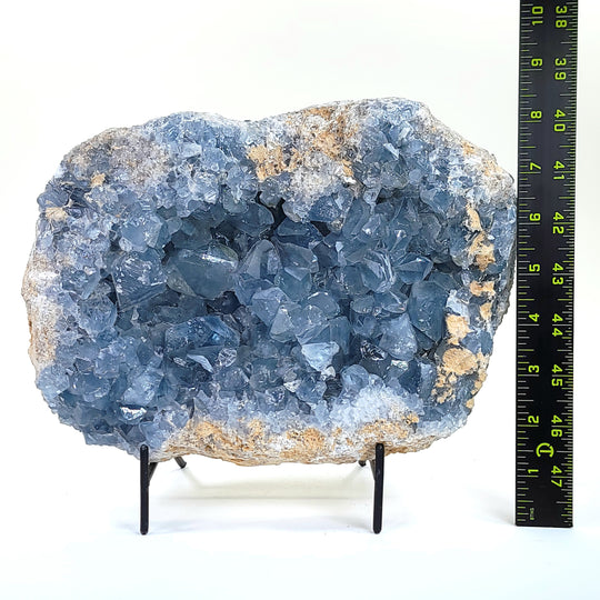 Celestine Geode Extra Large 17 Lbs Blue Celestite Crystal Cluster Raw Stone