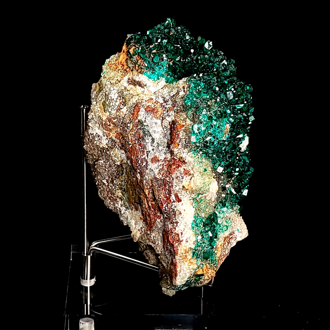 Dioptase Quartz Large 3 Lb Mineral Specimen Emerald Green Crystal Cluster Stone