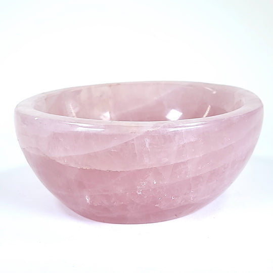 Rose Quartz Bowl Large 7” Home Decor Gift, Stunning Crystal Pink Gemstone Bowl!