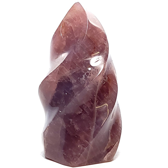 Rose Quartz Crystal Flame Large 4 Lbs Purple Blue Lavender Spiral Polished Gemstone