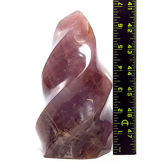 Rose Quartz Crystal Flame Large 4 Lbs Purple Blue Lavender Spiral Polished Gemstone