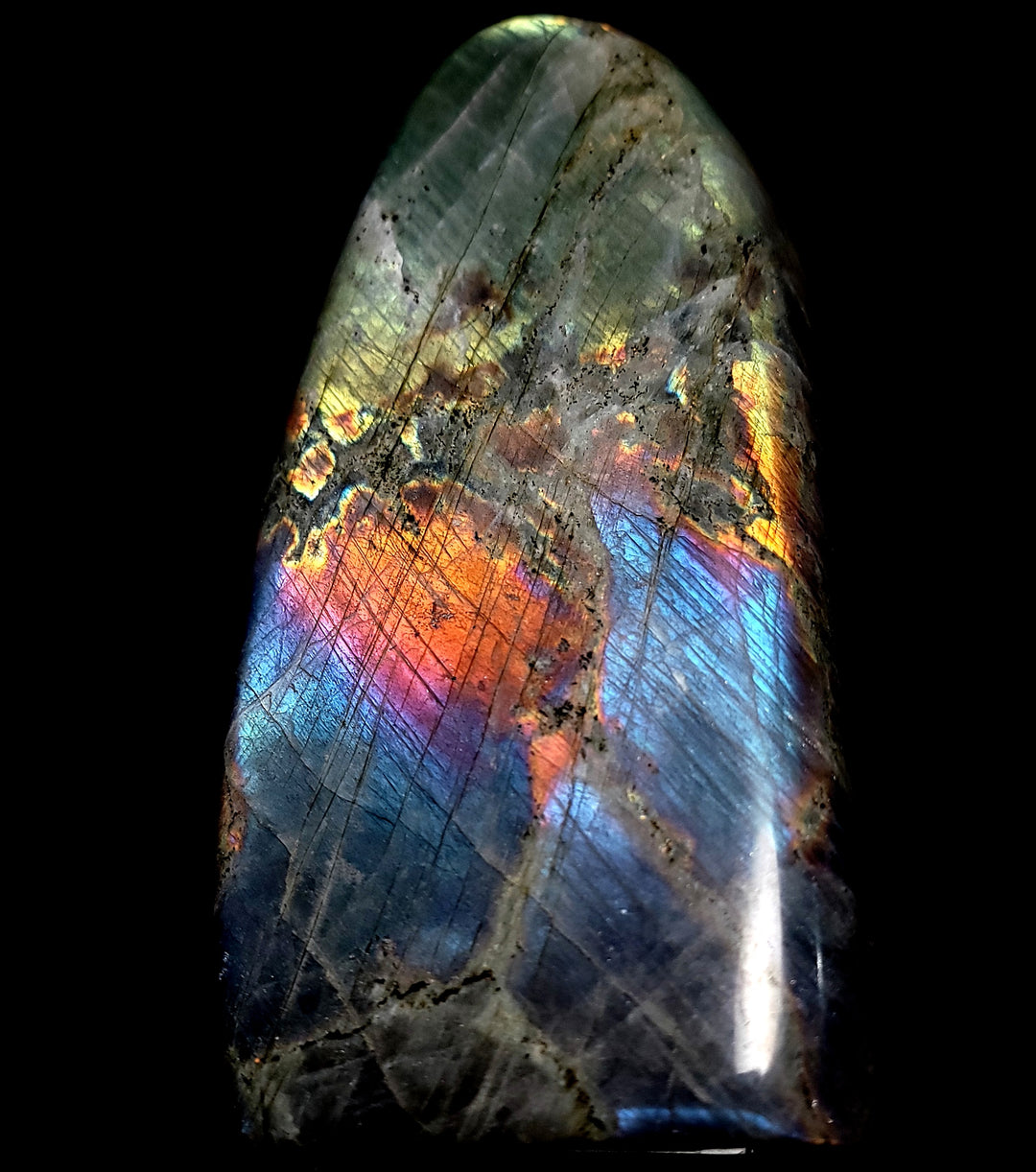 Labradorite Slab Freeform Large 6 Lbs Rainbow Spectrolite Crystal