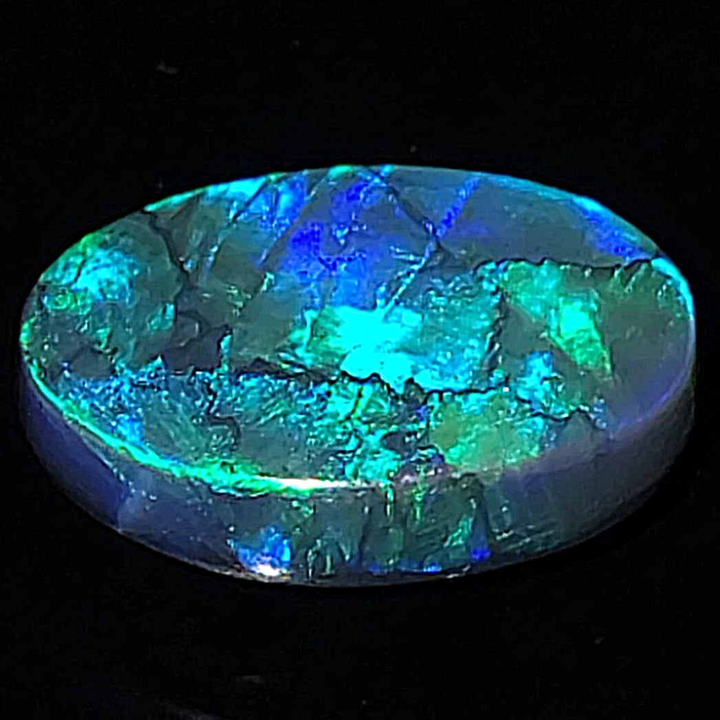 Lightning Ridge Black Opal SET! Large 29cts Natural Blue Green Australian Black Opal Pair!