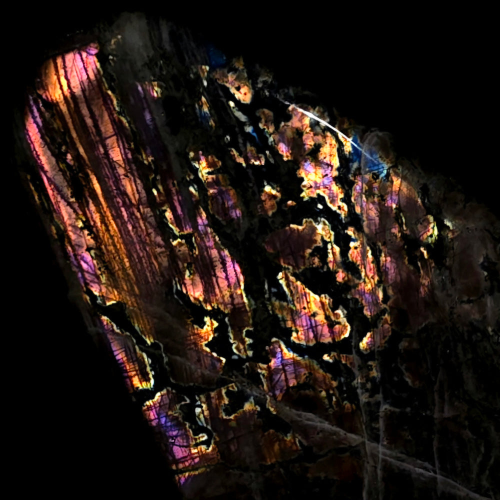 Labradorite Slab Freeform Large 10.4 Lbs Rainbow Spectrolite Crystal