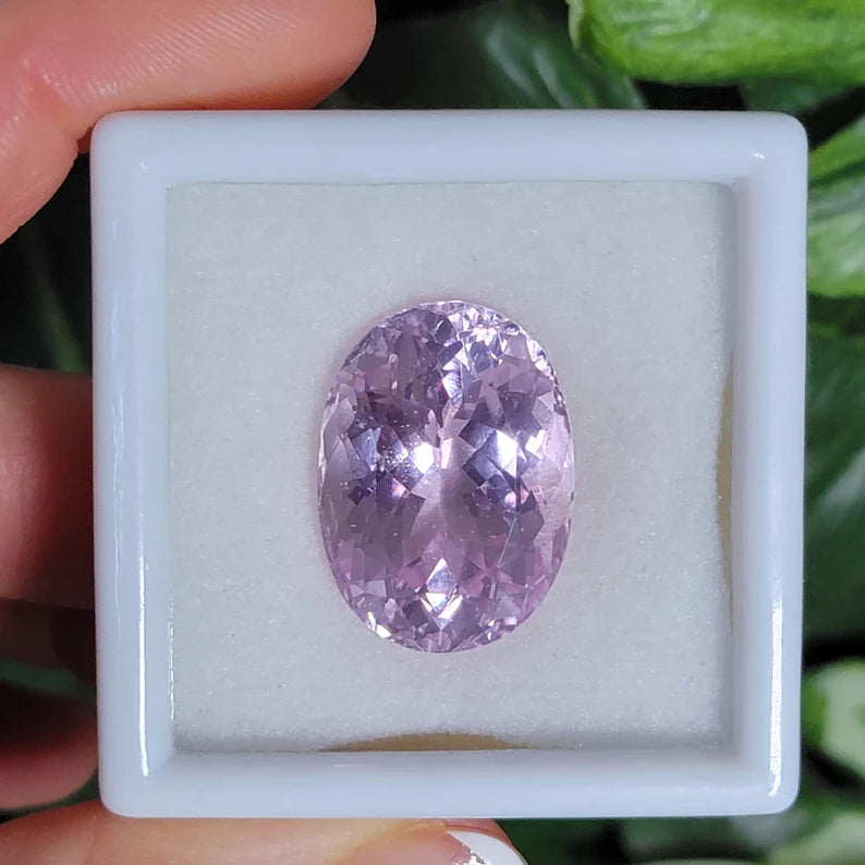 Kunzite Gemstone 49ct LARGE Natural AAA+ Oval Cut Loose Gemstone!