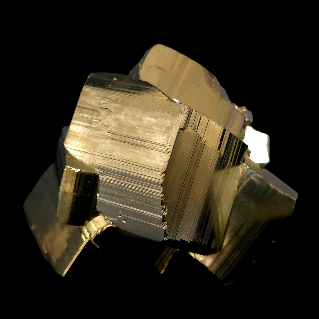 Golden Cubic Pyrite Stone, Iron Pyrite Crystal Freeform, Natural Fools Gold Pyrite Mineral Specimen