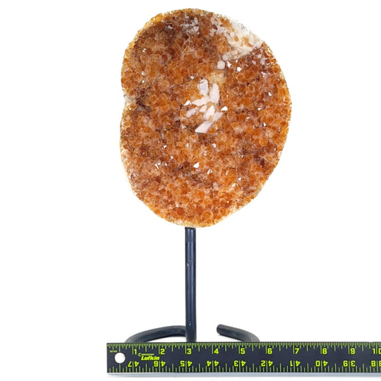 Citrine Crystal Cluster Geode & Druzy Calcite, 10 Lbs Large Home Decor Gift, Gold Orange Yellow Citrine & Stand!