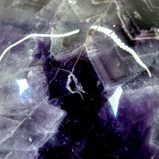 Amethyst Crystal Skull Large 8 Lbs! Dream Chevron Purple Amethyst, Big Realistic Skull Crystal! - Earth Perfection