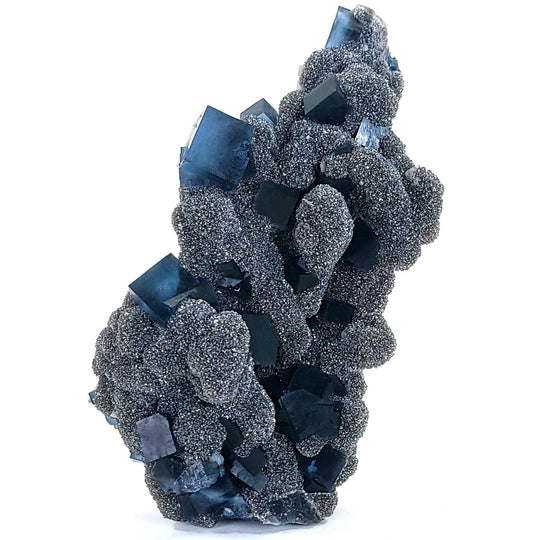 Blue Fluorite Smoky Quartz RARE 5 Lb Large Mineral Specimen Fuijan - Earth Perfection