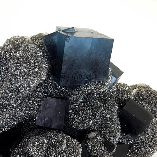 Blue Fluorite Smoky Quartz RARE 5 Lb Large Mineral Specimen Fuijan - Earth Perfection