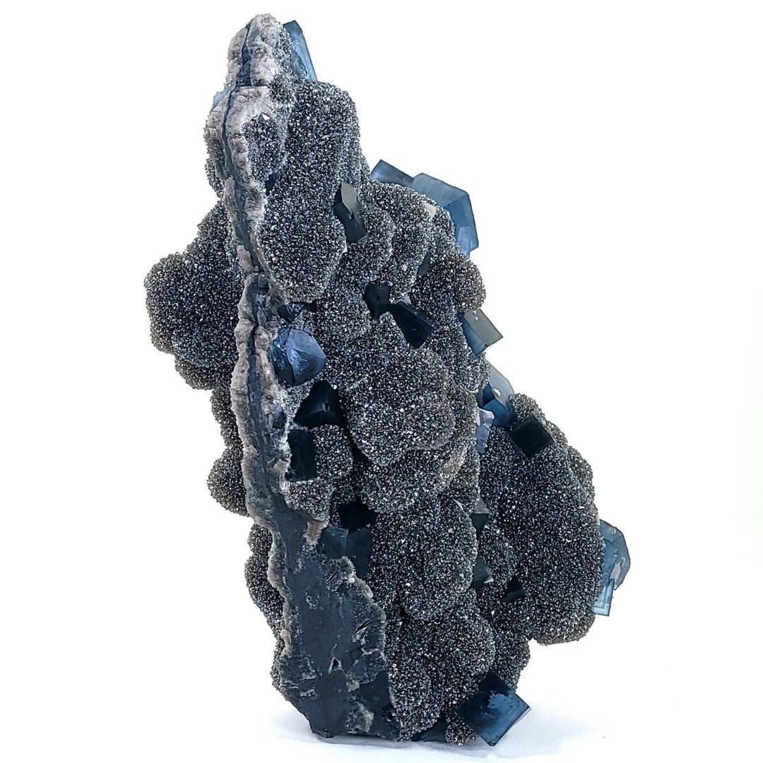 Blue Fluorite Smoky Quartz RARE 5 Lb Large Mineral Specimen Fuijan - Earth Perfection
