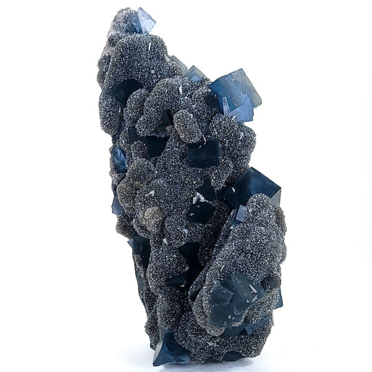 Blue Fluorite Smoky Quartz RARE 5 Lb Large Mineral Specimen Fuijan - Earth Perfection