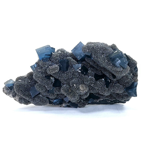 Blue Fluorite Smoky Quartz RARE 5 Lb Large Mineral Specimen Fuijan - Earth Perfection