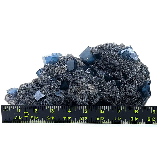Blue Fluorite Smoky Quartz RARE 5 Lb Large Mineral Specimen Fuijan - Earth Perfection
