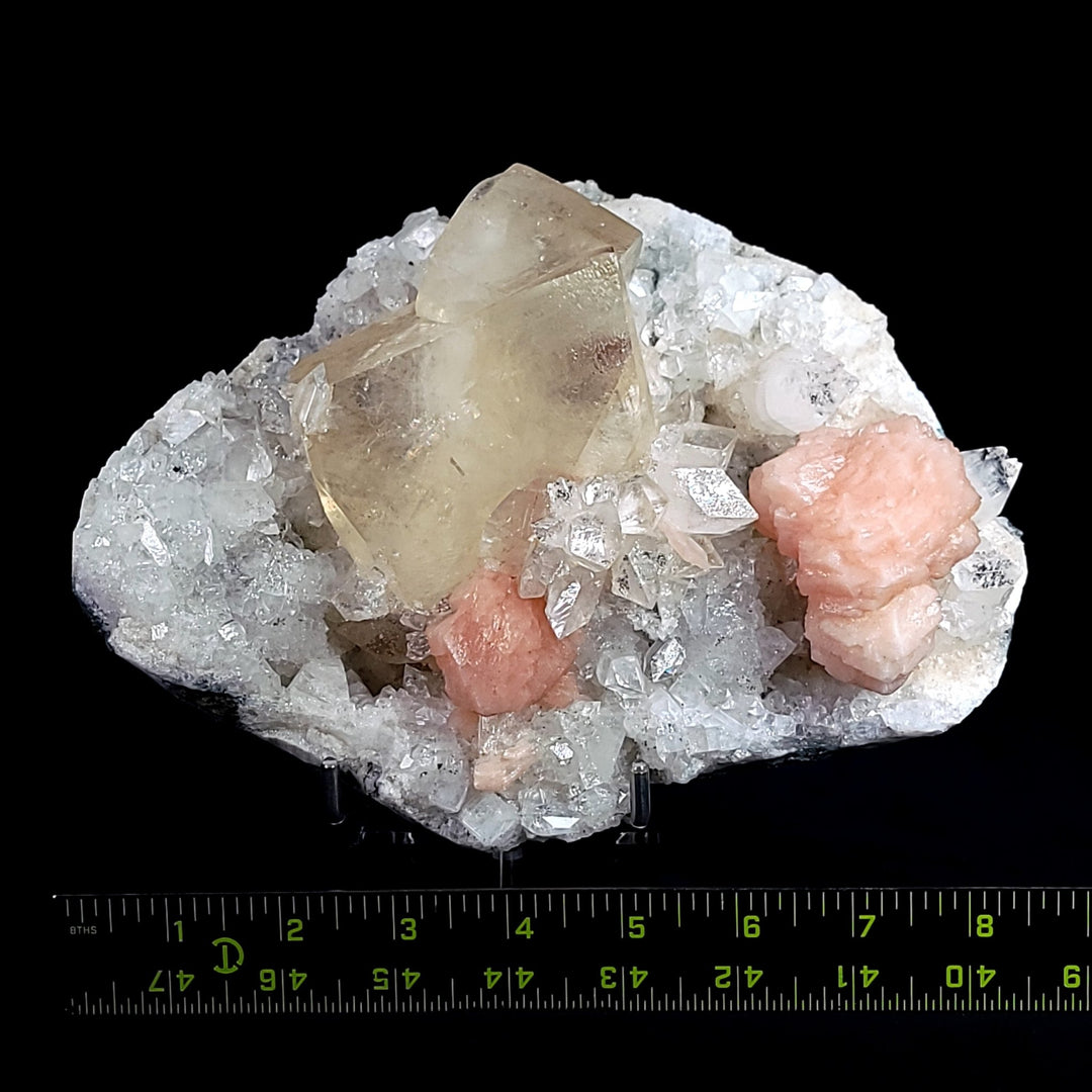 Calcite, Stilbite & Apophyllite Crystal, Large 5Lb Geode, Rare Mineral Specimen - Earth Perfection