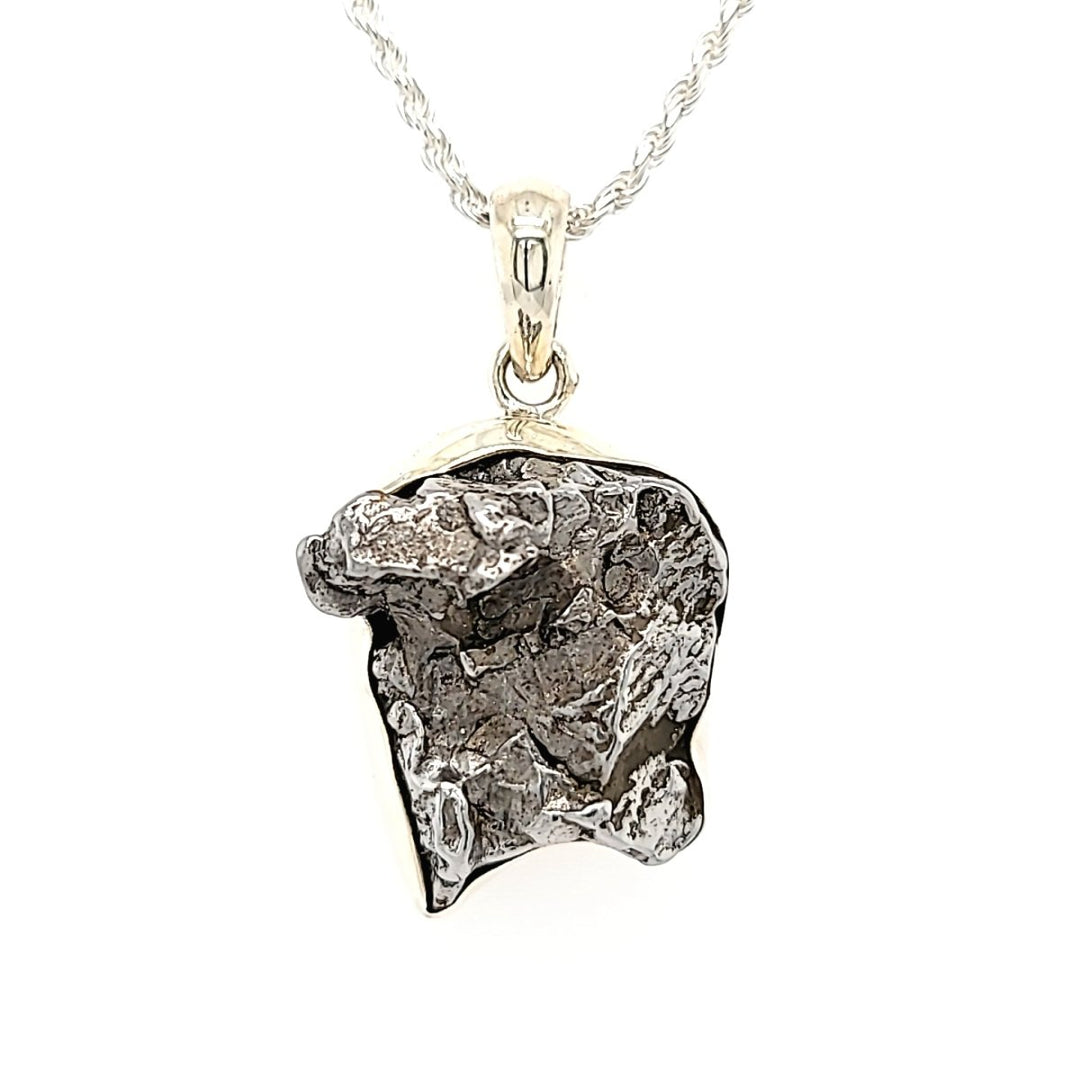 Campo Del Cielo Pendant LARGE 20 gram Meteorite Rock Necklace Comet Iron Stone Pendant - Earth Perfection