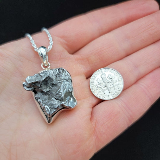 Campo Del Cielo Pendant LARGE 20 gram Meteorite Rock Necklace Comet Iron Stone Pendant - Earth Perfection