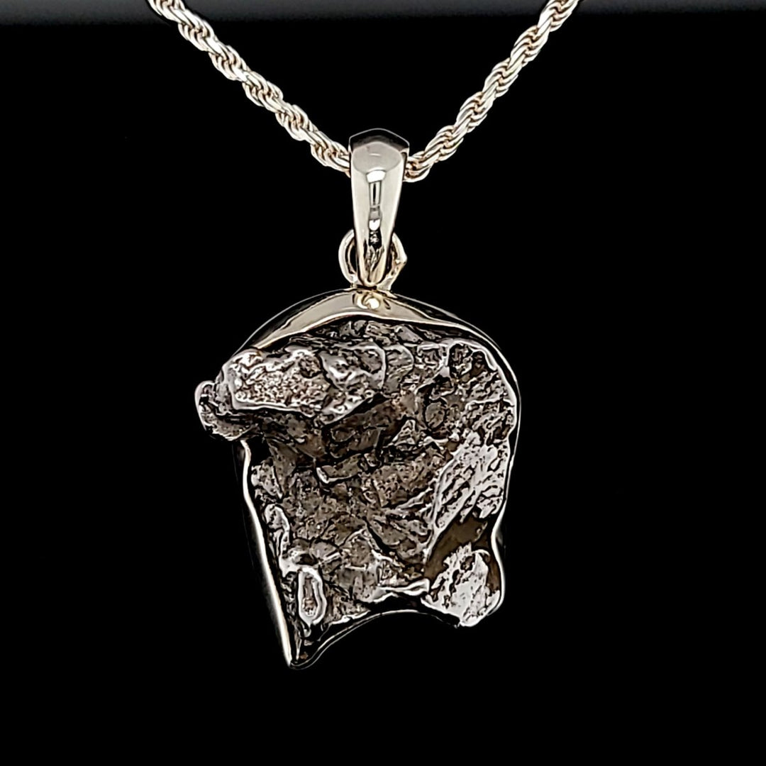 Campo Del Cielo Pendant LARGE 20 gram Meteorite Rock Necklace Comet Iron Stone Pendant - Earth Perfection