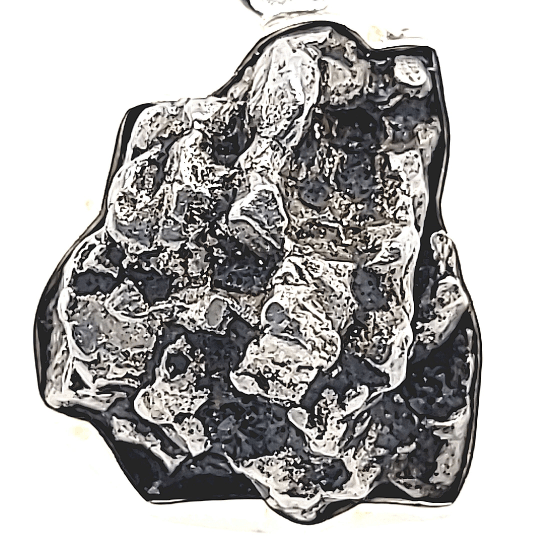Campo Del Cielo Pendant! LARGE Iron Meteorite Rock Jewelry, Comet Meteorite Stone Pendant! - Earth Perfection