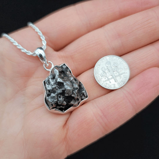 Campo Del Cielo Pendant! LARGE Iron Meteorite Rock Jewelry, Comet Meteorite Stone Pendant! - Earth Perfection