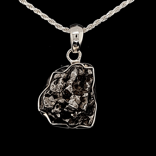 Campo Del Cielo Pendant! LARGE Iron Meteorite Rock Jewelry, Comet Meteorite Stone Pendant! - Earth Perfection