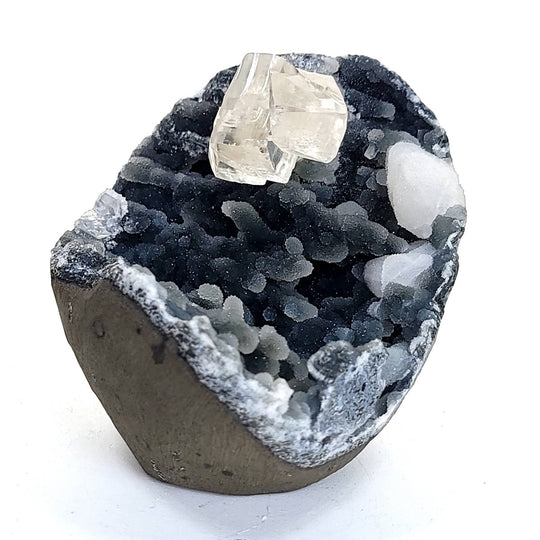 Clear Calcite Blue Chalcedony & Quartz Crystal Stalactites Large Mineral Specimen Matrix - Earth Perfection