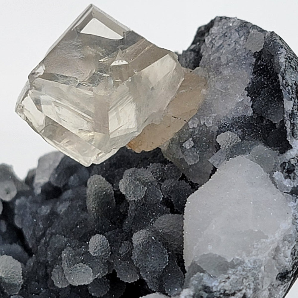Clear Calcite Blue Chalcedony & Quartz Crystal Stalactites Large Mineral Specimen Matrix - Earth Perfection