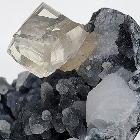 Clear Calcite Blue Chalcedony & Quartz Crystal Stalactites Large Mineral Specimen Matrix - Earth Perfection