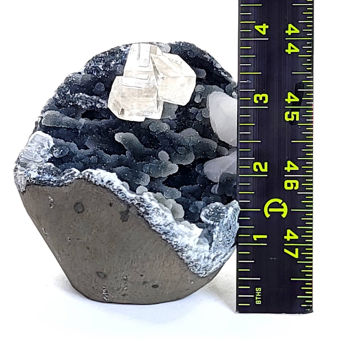 Clear Calcite Blue Chalcedony & Quartz Crystal Stalactites Large Mineral Specimen Matrix - Earth Perfection