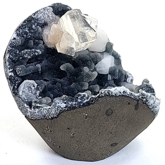 Clear Calcite Blue Chalcedony & Quartz Crystal Stalactites Large Mineral Specimen Matrix - Earth Perfection