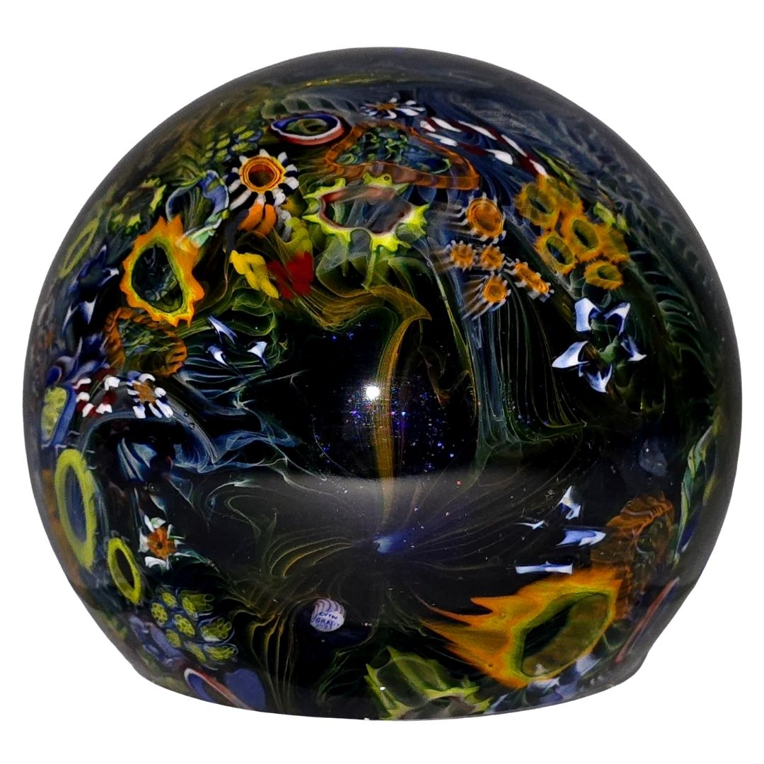 Cosmic Vortex Sphere, Galaxy Opal Crystal Ball, Hand - Blown Glass Home Decor - Earth Perfection