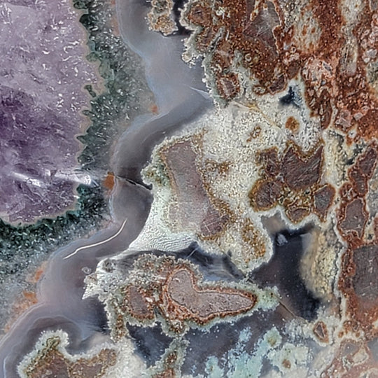 Crystal Skull & Bones! Large Amethyst Geode Skeleton With Jasper, Halloween Dia De Los Muertos! - Earth Perfection