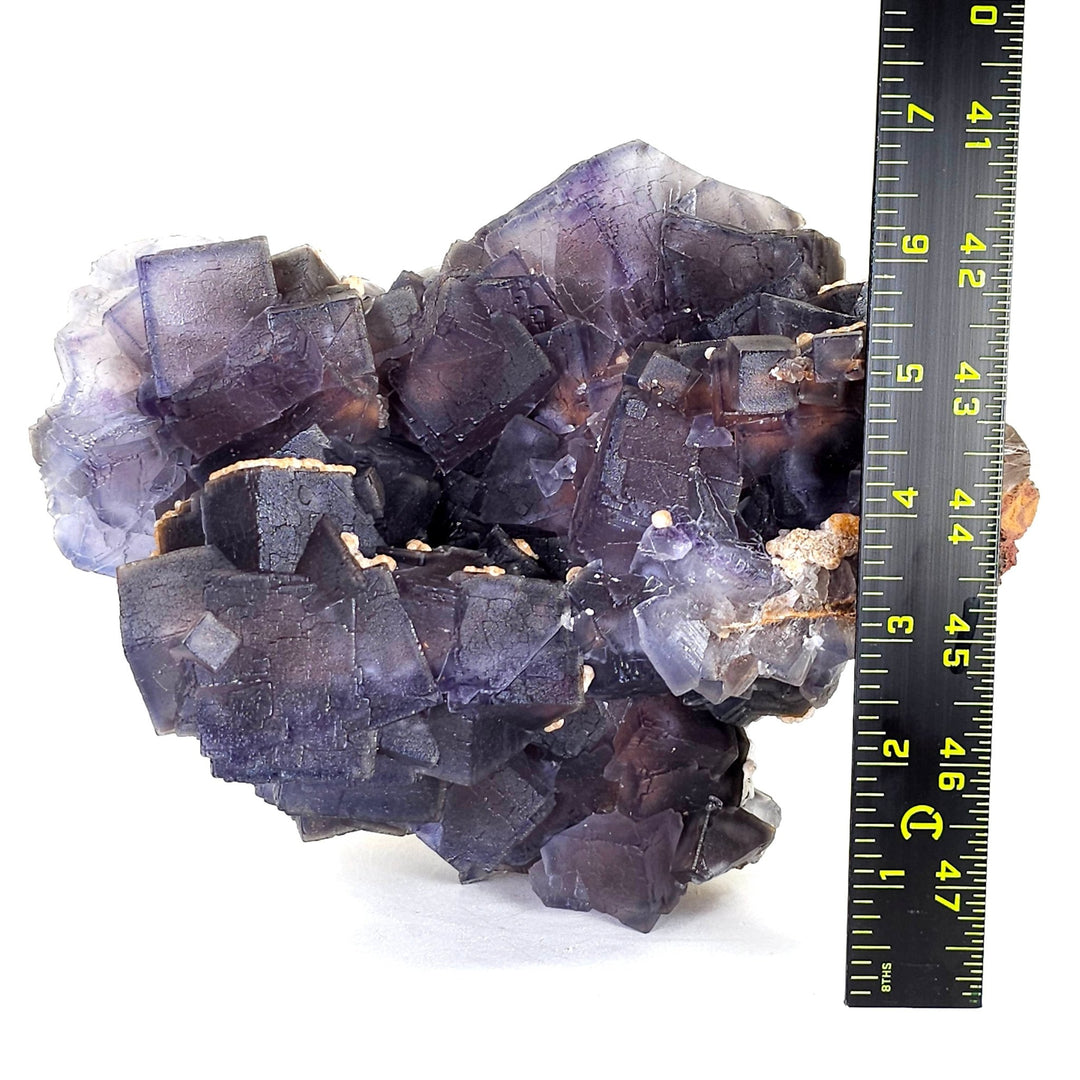 Cubic Fluorite Purple Specimen Extra Large 10 Lbs Rare Phantom Blue Fluorite Crystal - Earth Perfection